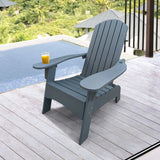Outdoor Or Indoor Wood Adirondack Chair With An Hole To Hold Umbrella, On The Arm - Furniture Home Direct