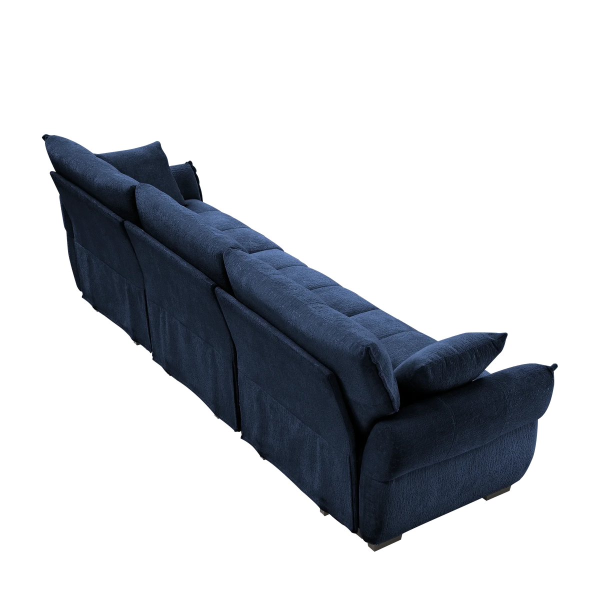 Chenille Sofa - Blue - Furniture Home Direct