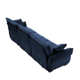 Chenille Sofa - Blue - Furniture Home Direct