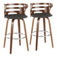 Cosini - Mid Century Modern Fixed Height Barstool With Swivel (Set of 2) - Furniture Home Direct