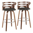 Cosini - Mid Century Modern Fixed Height Barstool With Swivel (Set of 2) - Furniture Home Direct