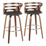 Cosini - Mid Century Modern Fixed Height Barstool With Swivel (Set of 2) - Furniture Home Direct