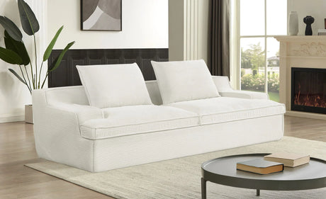 Nimbus - Oversized Full Foam 4 Seater Couch For Living Room Upholstered In Soft Corduroy, Wide Armrests - Furniture Home Direct