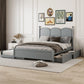 Platform Bed With With 2 Big Drawers And Trundle - Furniture Home Direct
