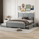 Platform Bed With With 2 Big Drawers And Trundle - Furniture Home Direct