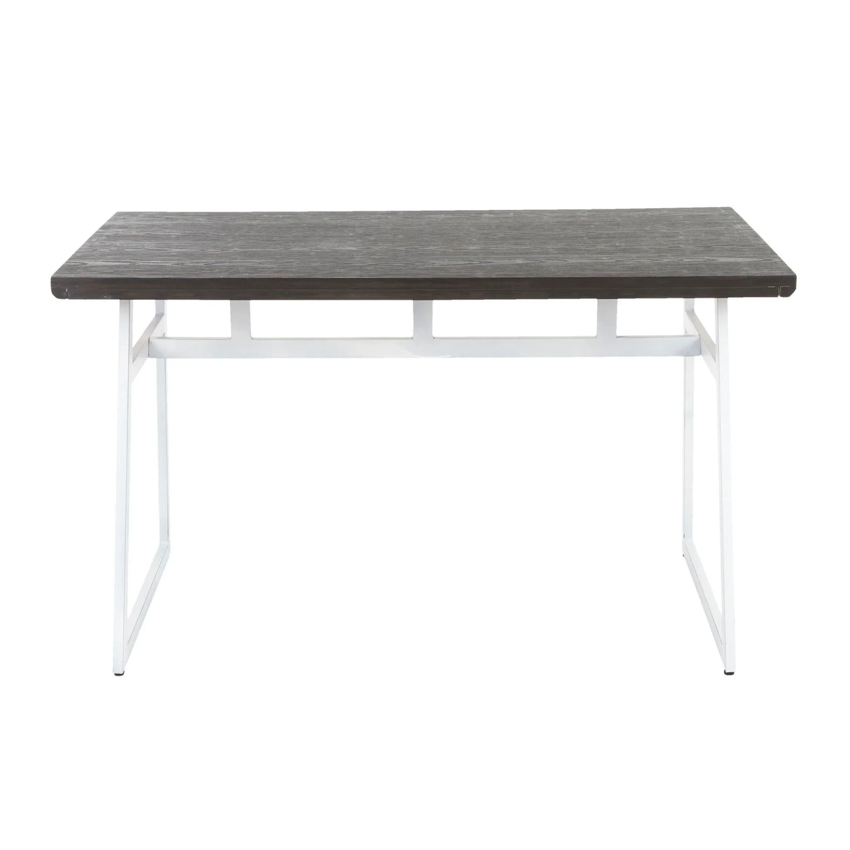 Geo - Industrial Dining Table - Vintage White / Espresso - Furniture Home Direct