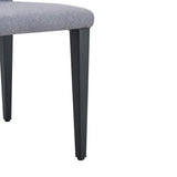Dining Set Glass Top Table With Eight Fabric Chairs Gray - Furniture Home Direct