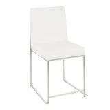 Fuji - High Back Contemporary Dining Set, Glass 5 Piece - Furniture Home Direct