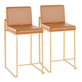 Fuji - Contemporary High Back Barstool (Set of 2) - Furniture Home Direct