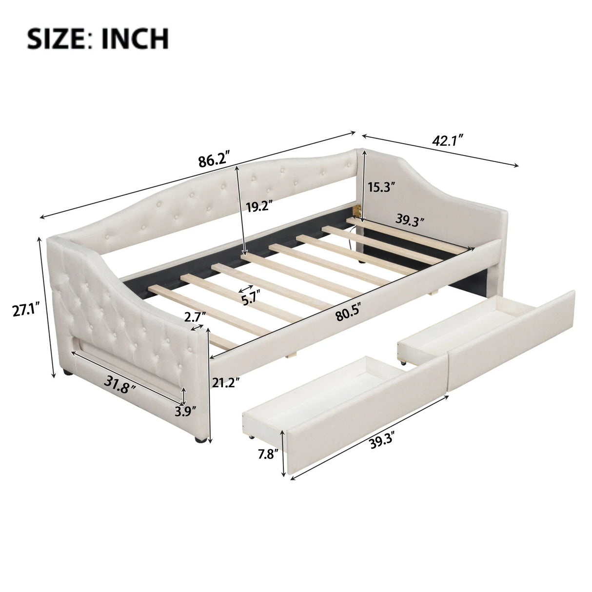Daybed With LED Belt - Furniture Home Direct