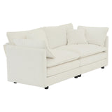 Chenille 2 Piece Living Room Set - White - Furniture Home Direct