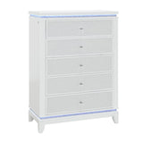 Queen Bedroom Set Modern Rubberwood With Headboard White - Furniture Home Direct