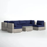 Seating Set With Cushions Handcrafted Wicker Design - Furniture Home Direct