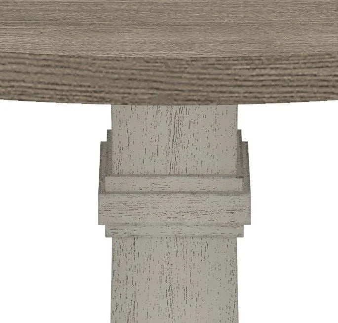 Tannen - Round Dining Table - White And Gray - Furniture Home Direct