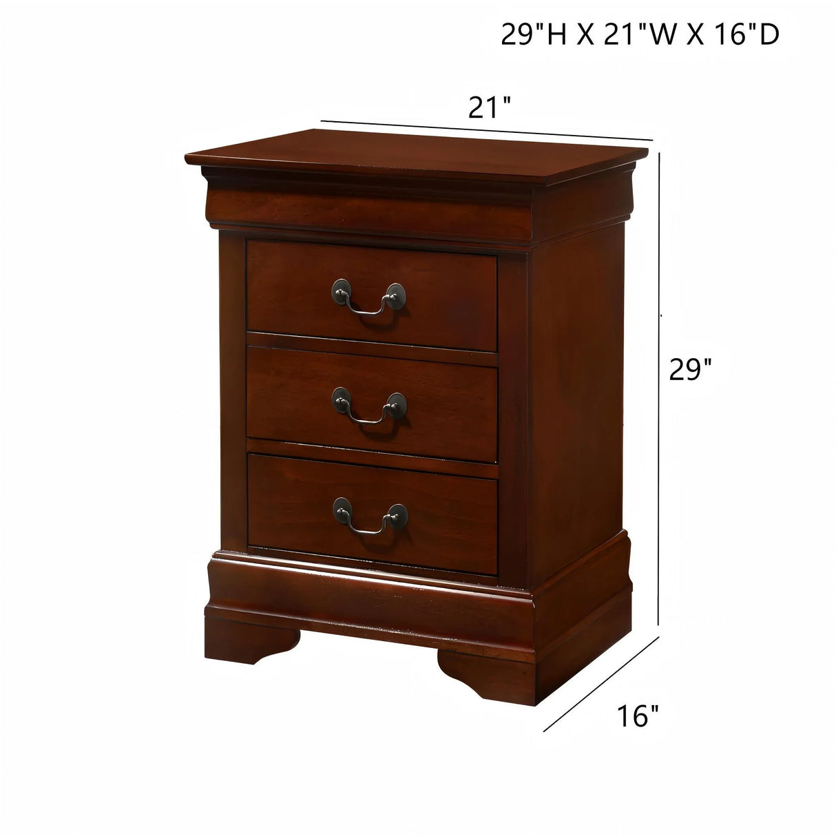 Louis Phillipe - Nightstand - Wood - Furniture Home Direct