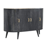 Quad - T Bar Cabinet - Ash Black - Furniture Home Direct