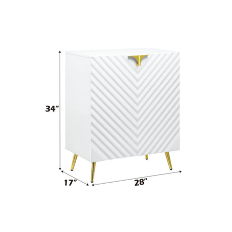Gaines - High Gloss Console Cabinet - White - Furniture Home Direct