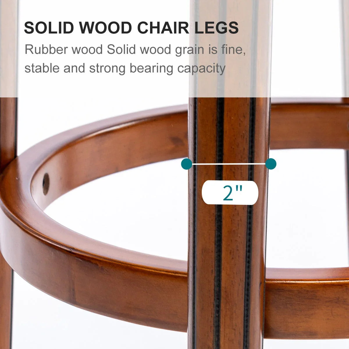 29.5'' Cow Top Leather Wooden Bar Stool, 360 Degree Swivel Bar Height Chair With Backs For Home Kitchen Counter - Furniture Home Direct