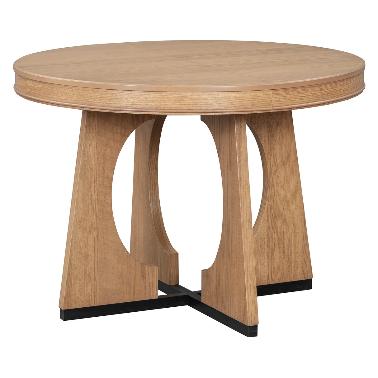Dining Set Round Wood Table With Ladder Back Chairs Natural - Furniture Home Direct