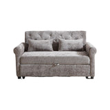 Loveseat Sofa Bed, Pull - Out Couch Sleeper & 2 Pillows - Furniture Home Direct