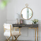Circle Wall Mirror With Iron Frame, Accent Mirror For Living Room - Furniture Home Direct