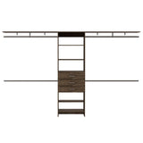 Closet System With Drawers And Shelves Dark Walnut - Furniture Home Direct
