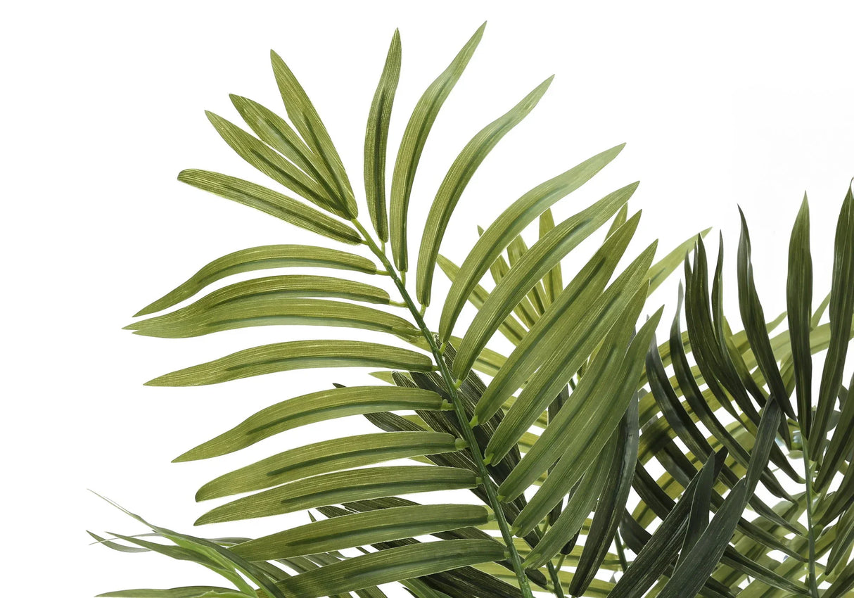 47" Tall, Artificial Plant, Areca Palm Tree, Indoor, Faux, Fake, Floor, Greenery, Potted, Real Touch, Decorative - Green / Black - Furniture Home Direct