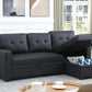 Upholstered Pull Out Sectional Sofa With Chaise - Furniture Home Direct