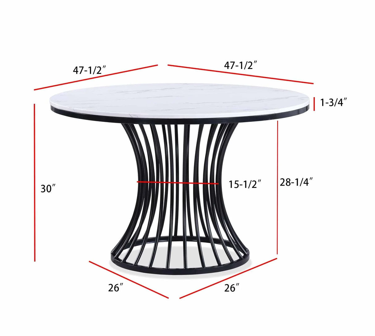 Dining Set Faux Marble Table With Chairs White And Black - Furniture Home Direct