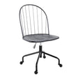 Riley - Farmhouse Adjustable High Back Office Chair - Black - Furniture Home Direct