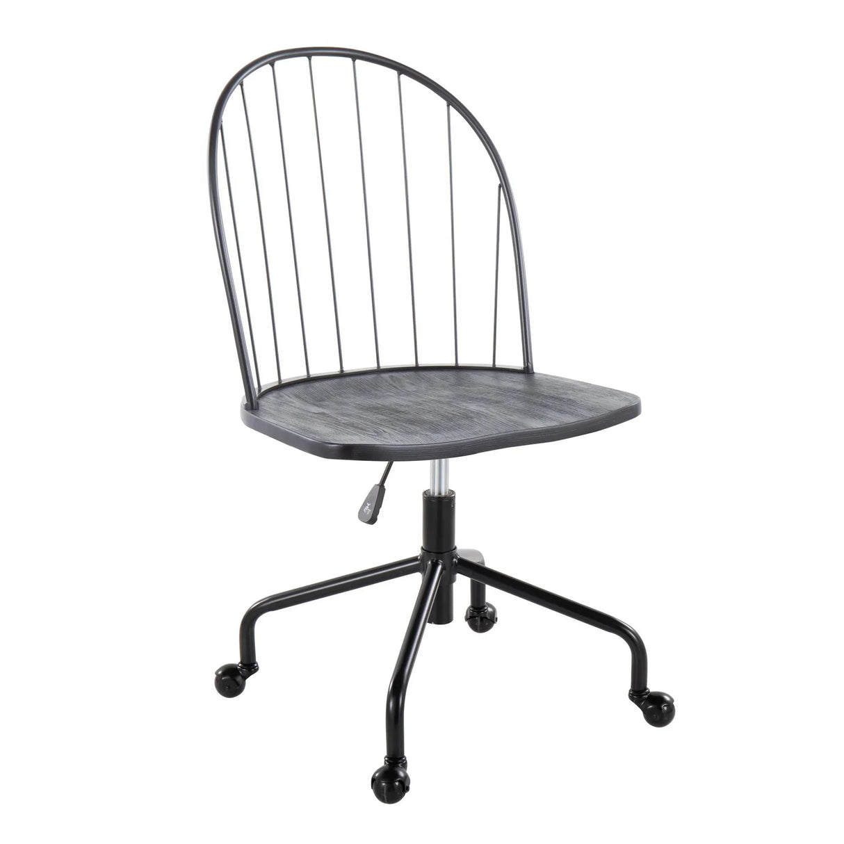 Riley - Farmhouse Adjustable High Back Office Chair - Black - Furniture Home Direct