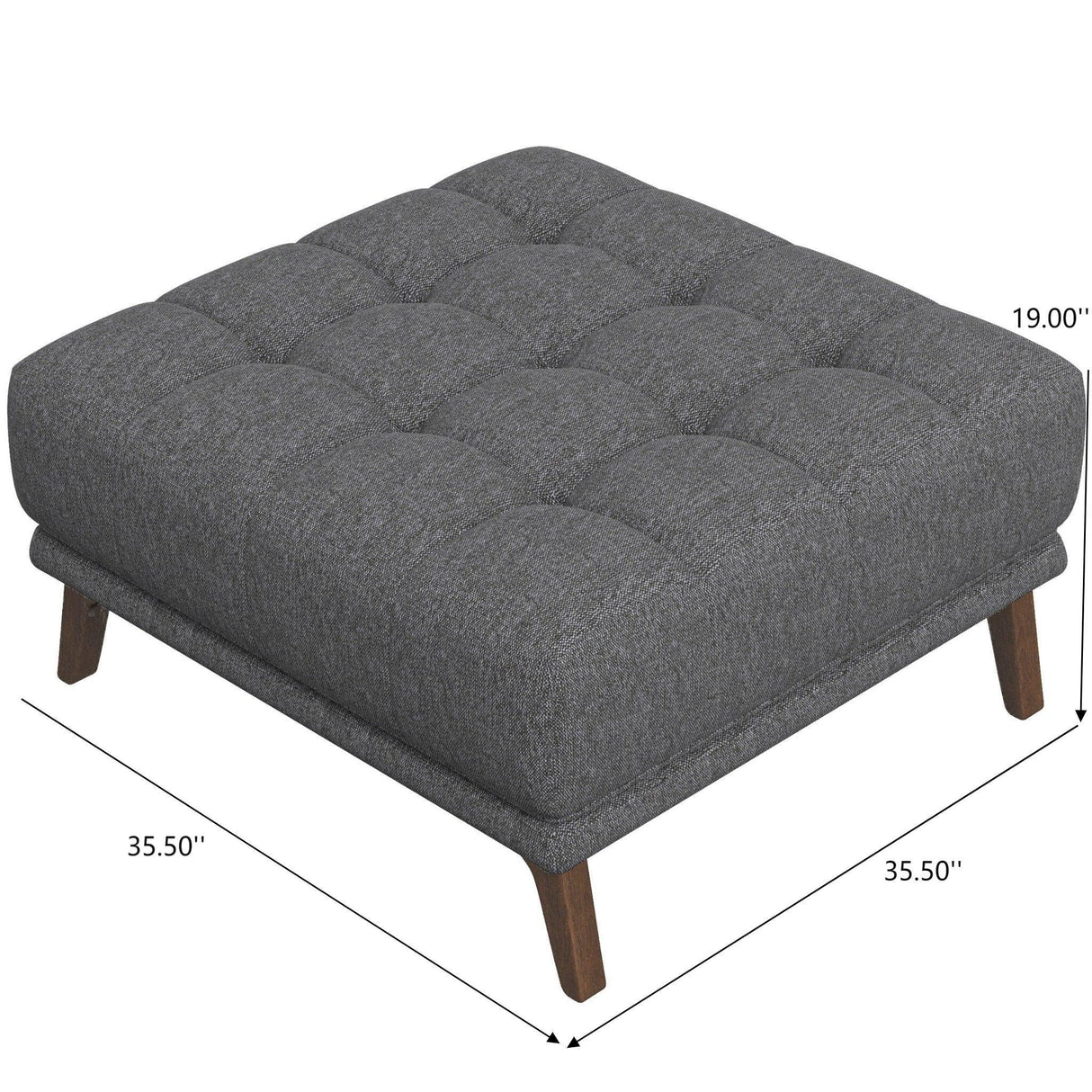Addison - Square Upholstered Ottoman - Furniture Home Direct