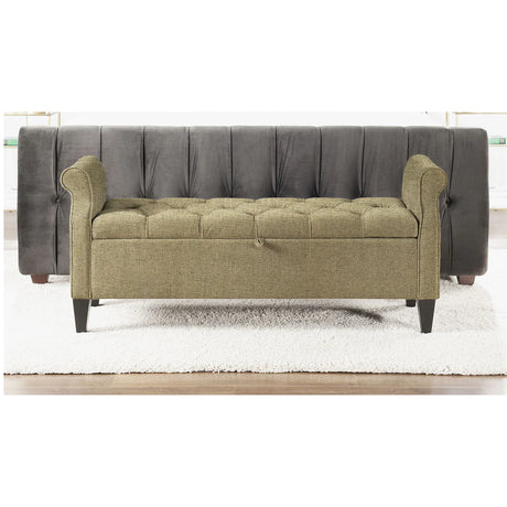 Jacqueline - Tufted Roll Arm Storage Bench - Furniture Home Direct