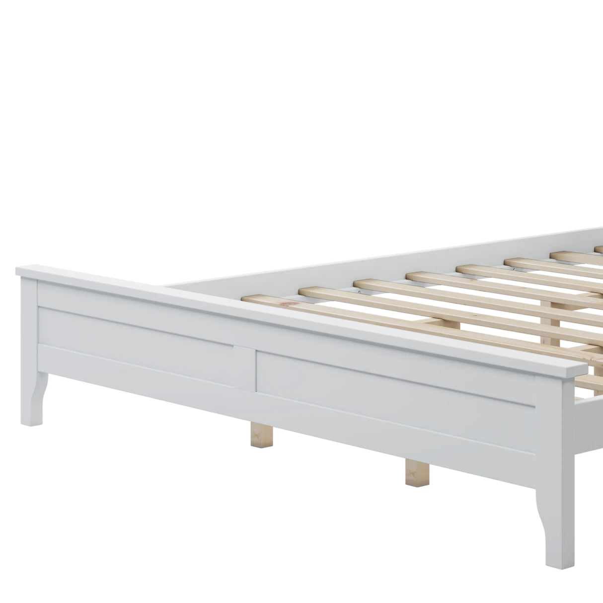White Solid Wood 5 Piece Queen Bedroom Set(bed, 2 nightstands,chest,dresser) - Furniture Home Direct