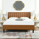 Aspen - Vertical Tufted Modern Headboard Platform Bed Set - Furniture Home Direct