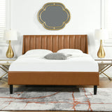 Aspen - Vertical Tufted Modern Headboard Platform Bed Set - Furniture Home Direct
