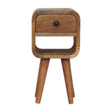 Mini California Curved Nightstand Wth Lower Slot - Furniture Home Direct