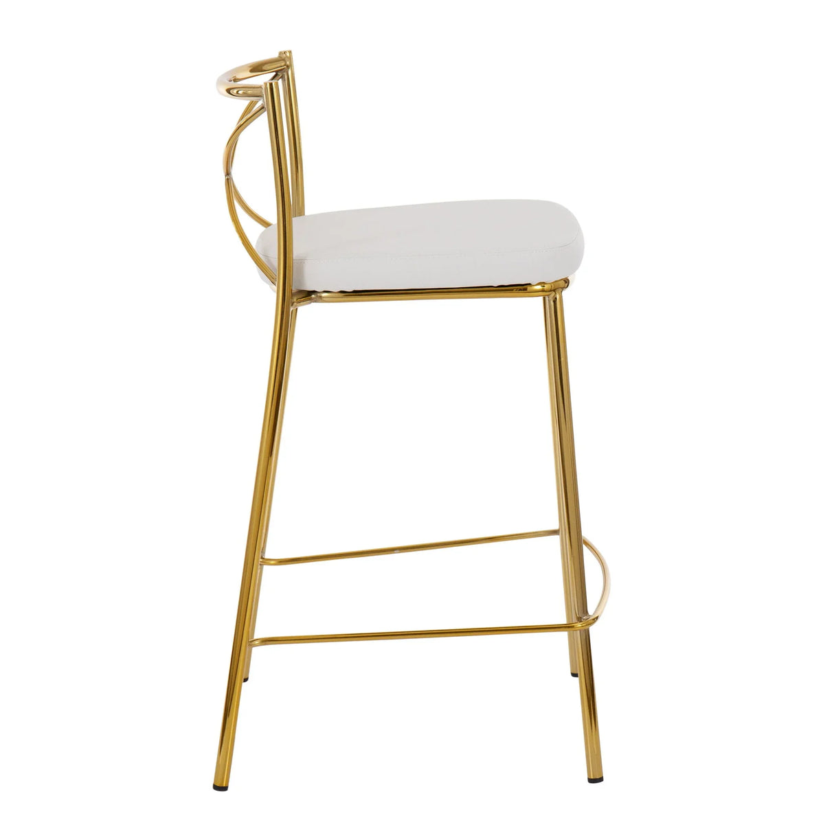 Modern Charlotte - Contemporary Fixed Height Counter Stool (Set of 2) - Furniture Home Direct
