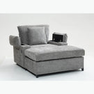 Chenille Fabric Sofa Bed With Cupholders And USB Charging Ports Chair For Living Room - Furniture Home Direct