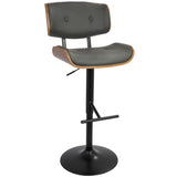 Lombardi - Mid Century Modern Adjustable Barstool - Furniture Home Direct