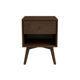 Caroline - Mid-Century Modern Style Night Stand - Brown - Furniture Home Direct