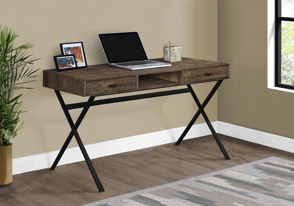 Computer Desk For Home Office, Laptop, Storage Drawers, Glossy Contemporary & Modern - Furniture Home Direct