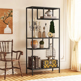 Modern Cube Storage Shelf With 4 Compartments & Metal Legs, Freestanding Organizer For Living Room, Bedroom, Home Office - Brushed Nickel - Furniture Home Direct