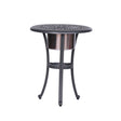 Outdoor Patio Aluminum Round Bistro Table/Side Table With Ice Bucket - Gunmetal - Furniture Home Direct