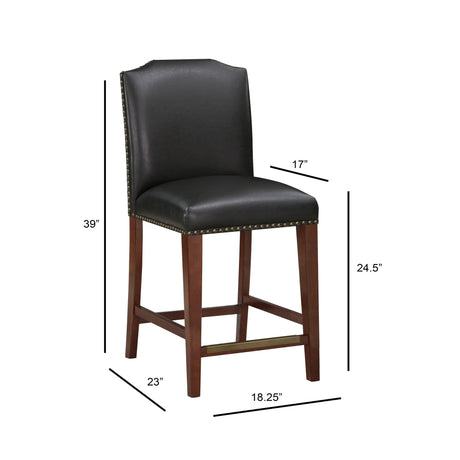Blaire - Stationary Counter Stool With Nail Heads - Furniture Home Direct