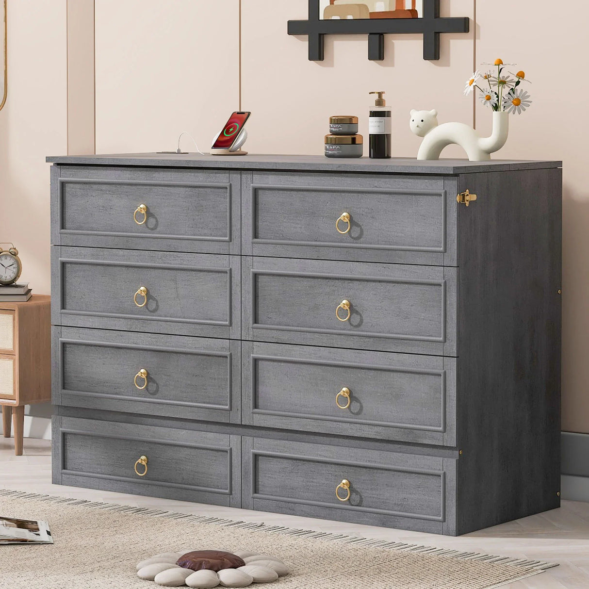 Murphy Bed With Large Drawers And Stylish Design - Furniture Home Direct