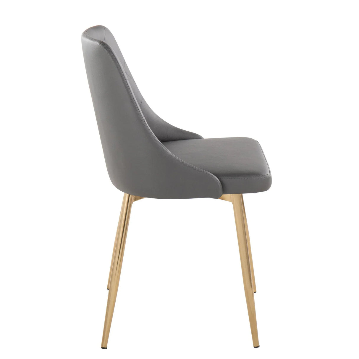 Marche - Contemporary Dining Chair With Metal Legs (Set of 2) - Furniture Home Direct
