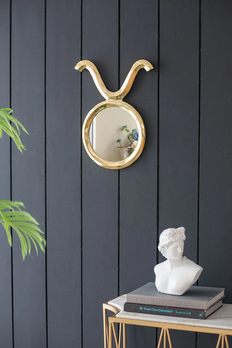 Modern Round Mirror With Aluminum Frame, Wall Decor For Entryway Living Room Hallway - Gold - Furniture Home Direct