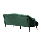 Sturdy Velvet Sofa - Green - Furniture Home Direct
