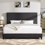 Boucle Upholstered Platform Bed - Furniture Home Direct